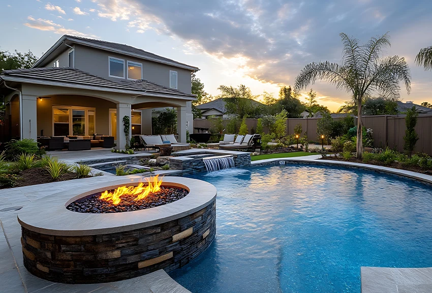 Una zona de relax alrededor de su piscina